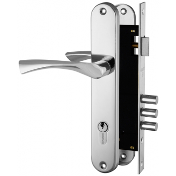 Cylinder lock with handle LOCKSET.9011 (SET F9011) CP chrome